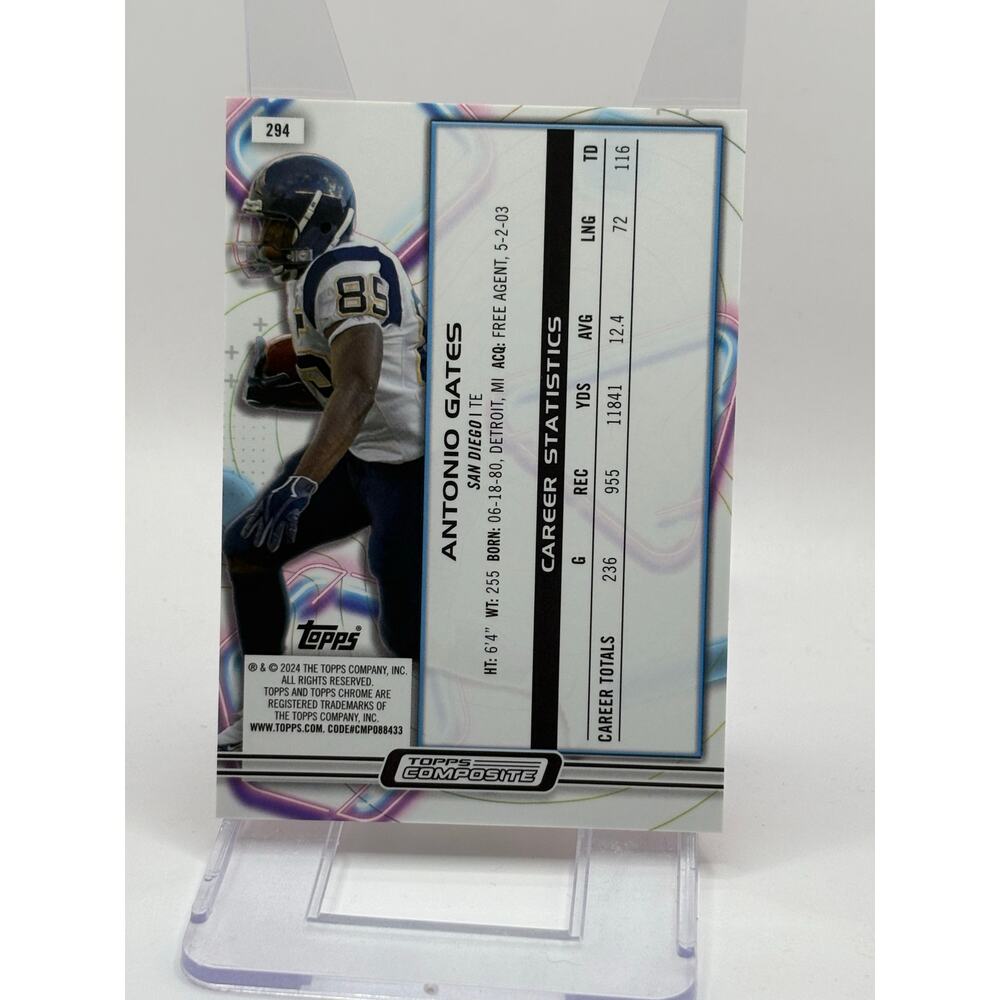 2023 Topps Cosmic Chrome Antonio Gates Orange Lava Refractor 4/25 SP Chargers - Picture 2 of 2